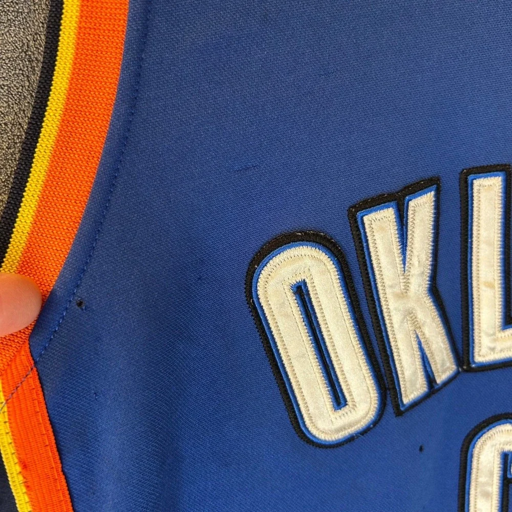 Adidas Oklahoma City Thunder Kevin Durant 35 NBA Jersey Blue Mens 56 XL‎